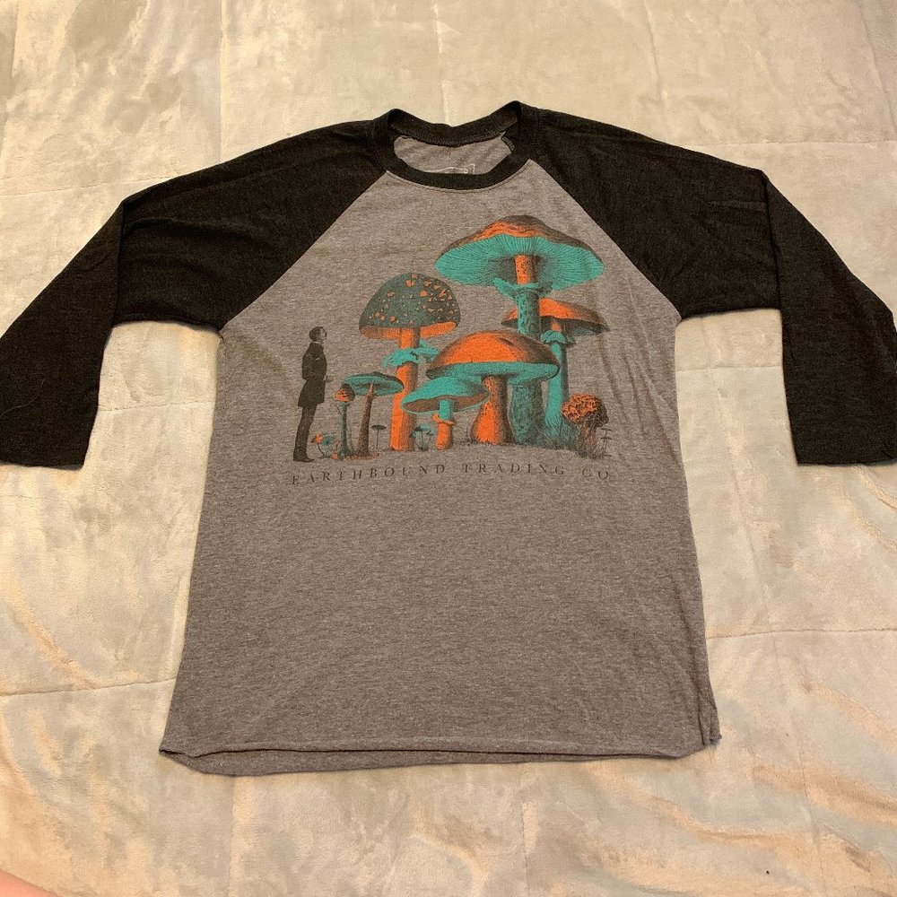 Small Grey Earthbound Baseball Tee